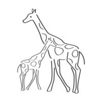 girafe logo vecteur illustration conception