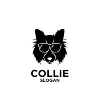 création de logo simple chien colley vecteur