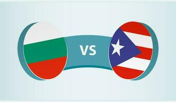 Bulgarie contre puerto Rico, équipe des sports compétition concept. vecteur