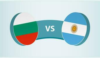 Bulgarie contre Argentine, équipe des sports compétition concept. vecteur