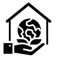 éco maison icône signe symbole graphique vecteur illustration