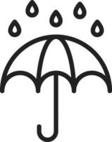 parapluie avec pluie gouttes icône vecteur image. adapté pour mobile applications, la toile applications et impression médias.
