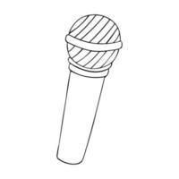 microphone isolé sur blanc Contexte vecteur illustration.