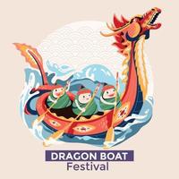 conception de célébration de festival de bateau dragon