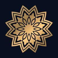 mandala Contexte avec prime d'or arabesque modèle or couleur. vecteur
