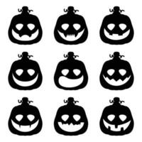 ensemble de Halloween sur une blanc Contexte pour autocollants, mur autocollants, Accueil décorer et plus. vecteur