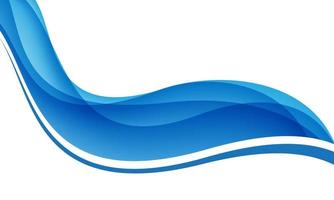 courbe de vague bleue abstraite sur illustration vectorielle de design blanc luxe moderne fond futuriste vecteur