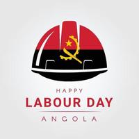 bonne fête du travail avec angola vecteur