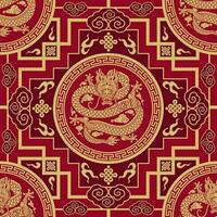 sans couture modèle content chinois Nouveau année 2024 le dragon zodiaque signe vecteur