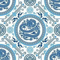 sans couture modèle content chinois Nouveau année 2024 le dragon zodiaque signe vecteur