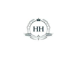 féminin couronne hh Roi logo, initiale hh h h logo lettre vecteur art