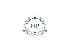 féminin couronne hp Roi logo, initiale hp ph logo lettre vecteur art