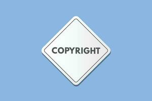 droits d'auteur texte bouton. droits d'auteur signe icône étiquette autocollant la toile boutons vecteur