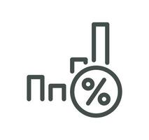 Succès et croissance en relation icône contour et linéaire vecteur. vecteur