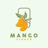 mangue logo, fruit conception Facile minimaliste style, fruit jus vecteur, icône symbole illustration vecteur