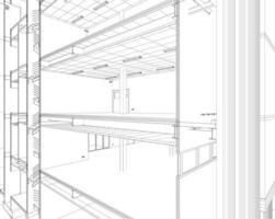 3d illustration du projet de construction vecteur