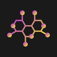 icône de vecteur de structure de molécule
