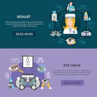 illustration vectorielle de bannières de test oculiste oculiste vecteur