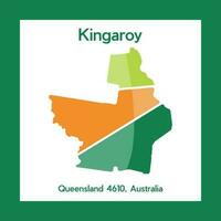 kingaroy ville carte géométrique moderne logo vecteur