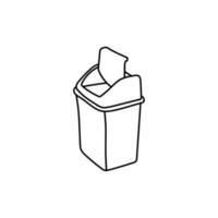 poubelle poubelle ligne moderne Créatif logo vecteur