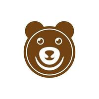 animal ours tête cercle Créatif logo vecteur