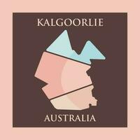 Kalgoorlie ville carte géométrique Facile logo conception vecteur