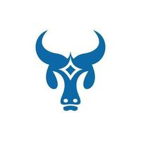 animal taureau tête étoile moderne Créatif logo vecteur