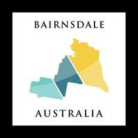 carte de bairnsdale ville illustration Créatif logo vecteur