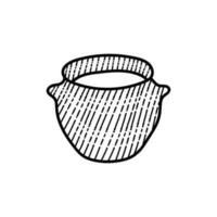 poterie fleur ligne art Créatif logo conception vecteur
