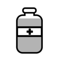 médicament bouteille icône isolé sur blanc Contexte vecteur