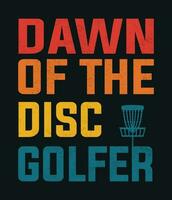 conception de t-shirt de golf de disque vecteur