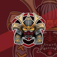 oni Japonais casque armée esport mascotte logo des illustrations vecteur modèle conception pour équipe Jeu banderole