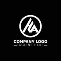 rond Ha abstrait lettre logo conception vecteur