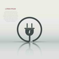vecteur électrique prise de courant icône dans plat style. Puissance câble câble signe illustration pictogramme. câble affaires concept.