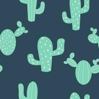 mignonne cactus sans couture modèle mexicain ethnique classique broderie succulent cactus Latin Amérique Contexte modèle pour vêtements textiles T-shirt conception vecteur illustration griffonnage vert gris couleurs.