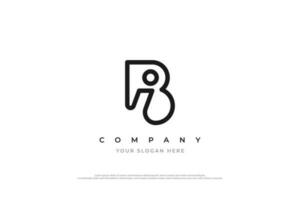 initiale lettre ib logo ou bi monogramme logo conception vecteur