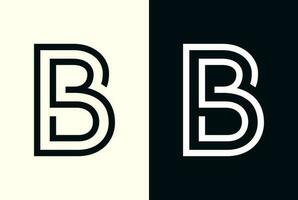 ligne art lettre b logo. abstrait initiale lettre b logo vecteur