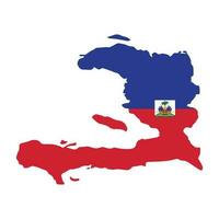 Haïti est une Caraïbes pays carte et drapeau vecteur illustration