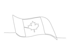 un déployé canadien drapeau vecteur