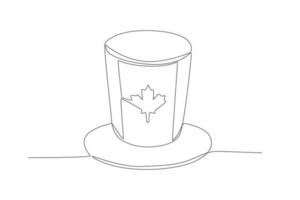 une verre avec une canadien symbole vecteur