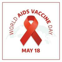 monde sida vaccin journée conception modèle pour fête. monde sida vaccin journée vecteur illustration avec ruban et globe. rouge ruban vecteur. plat ruban vecteur. sida journée conception.