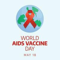 monde sida vaccin journée conception modèle pour fête. monde sida vaccin journée vecteur illustration avec ruban et globe. rouge ruban vecteur. plat ruban vecteur. sida journée conception.