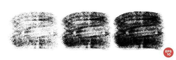 ensemble vectoriel de coups de pinceau dessinés à la main, taches pour les toiles de fond. ensemble d'éléments de conception monochromes. arrière-plans dessinés à la main artistiques monochromes d'une couleur.