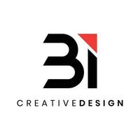 Créatif lettre bi logo conception vecteur avec La Flèche