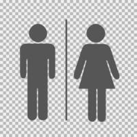 toilettes signe icône. toilettes icône unisexe.toilette symbole. vecteur homme et femme Icônes.