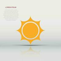 Soleil vecteur icône. été ensoleillement illustration sur blanc isolé Contexte. Soleil lumière du soleil concept.