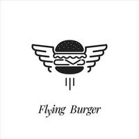 en volant Burger logo vecteur