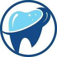conception d'illustration vectorielle de modèle de logo dentaire. modèle de vecteur de conception abstraite de dents de logo de clinique dentaire.