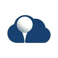 logo de golf avec des éléments de conception de balle. peut être utilisé pour les entreprises d'équipement de golf. vecteur