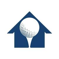 logo de golf avec des éléments de conception de balle. peut être utilisé pour les entreprises d'équipement de golf. vecteur